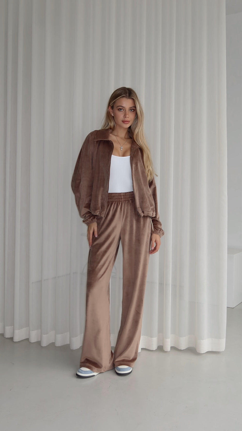 Костюм велюр поло - Mokko