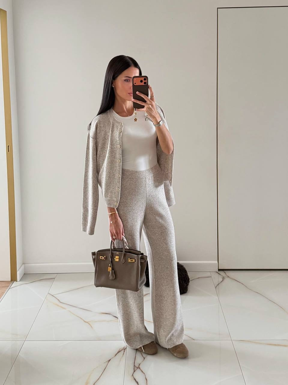 Трикотажні штани | Beige melange