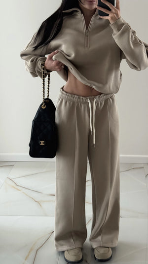 Костюм з тринитки на флісі - Beige