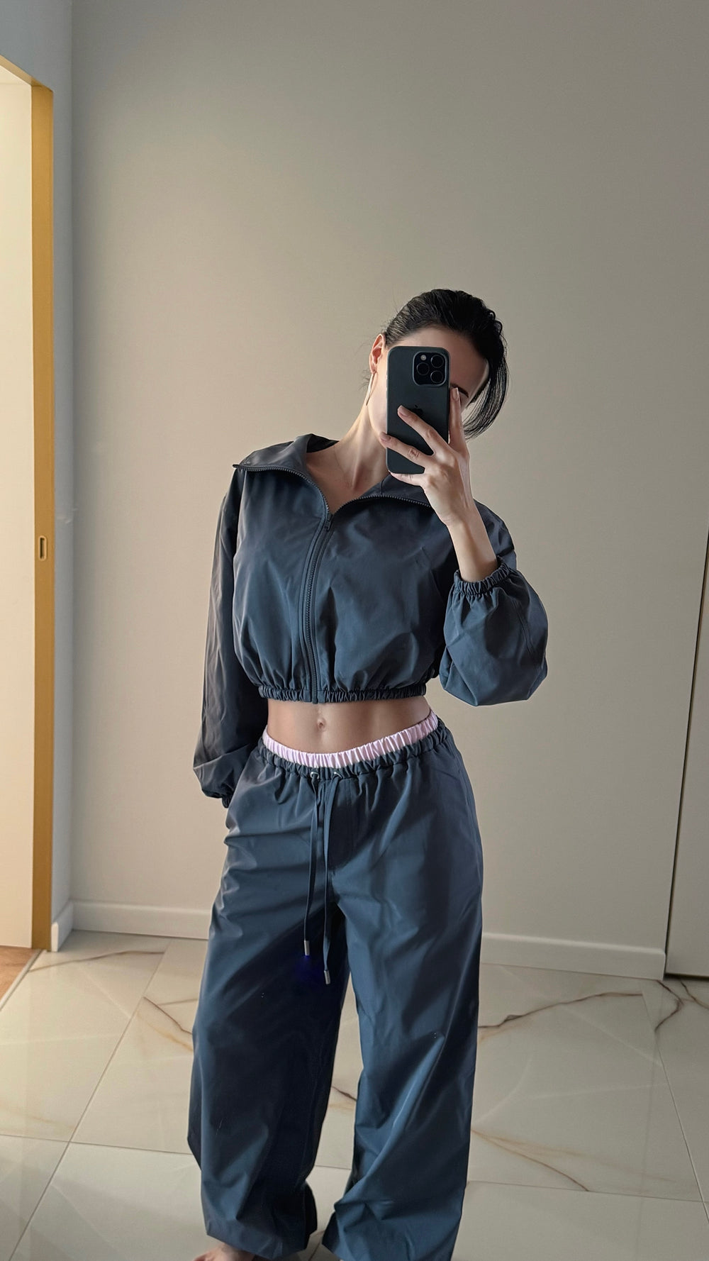 Костюм із плащової тканини - Blue