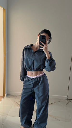 Костюм із плащової тканини - Blue