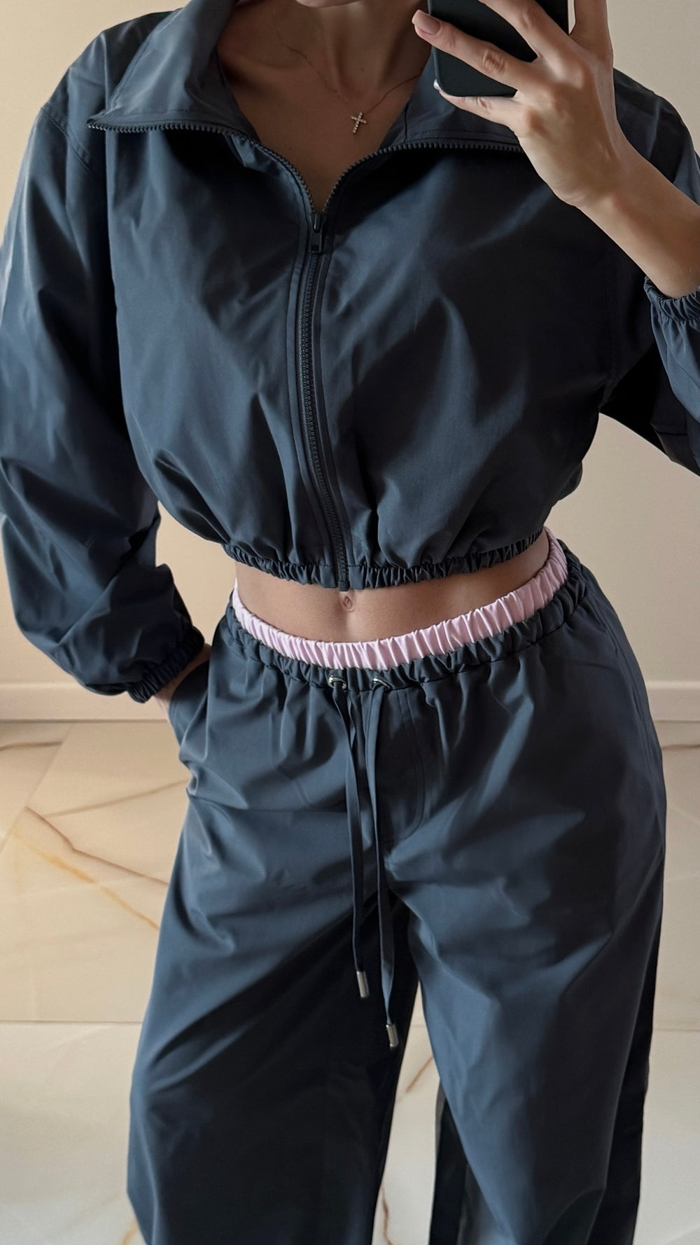 Костюм із плащової тканини - Blue