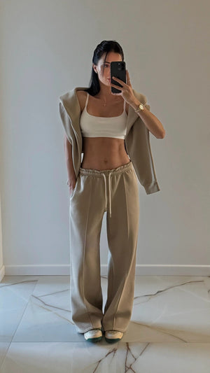 Костюм з тринитки на флісі - Beige